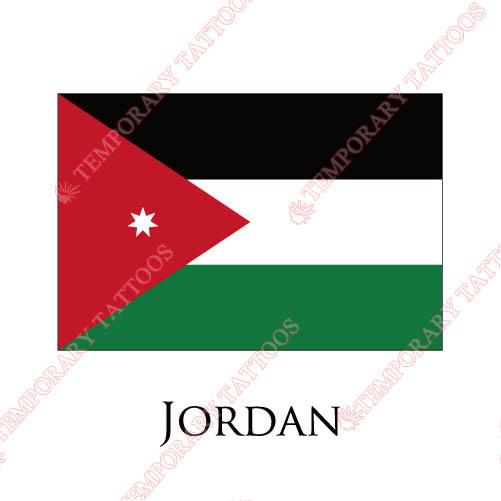 Jordan flag Customize Temporary Tattoos Stickers NO.1903